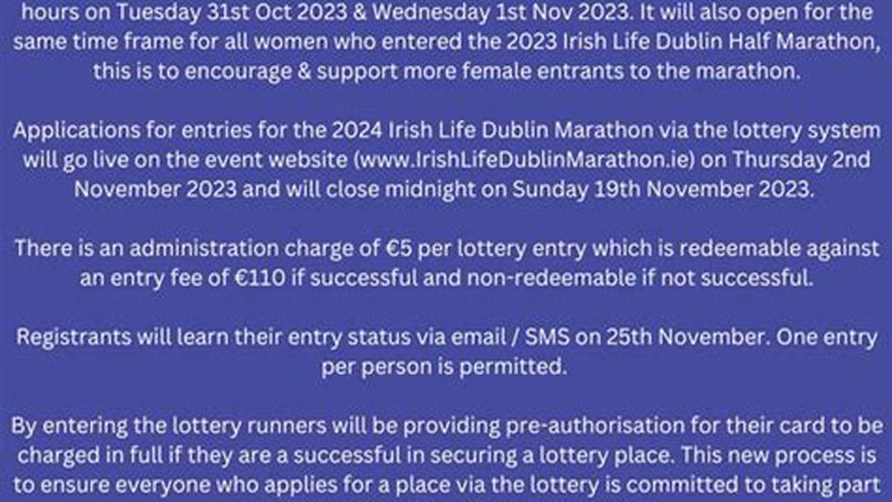 How To Enter Dublin Marathon 2024