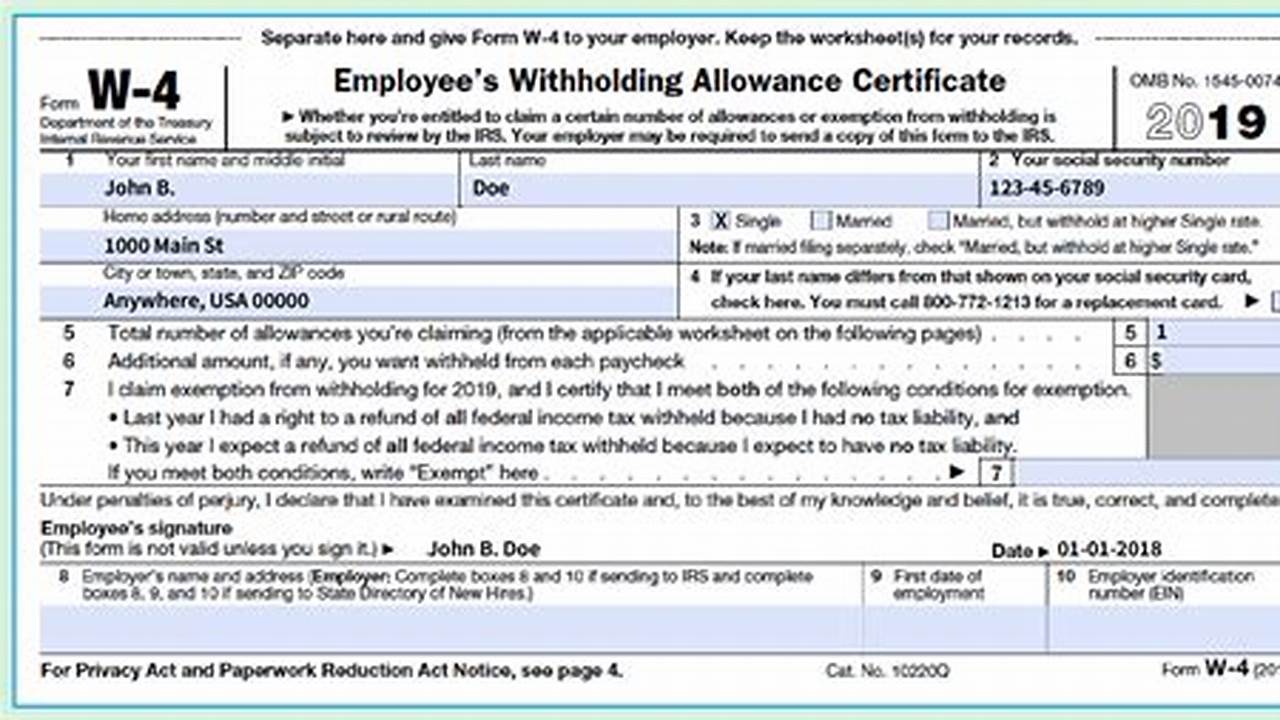 How To Fill Out A W4 Form 2024