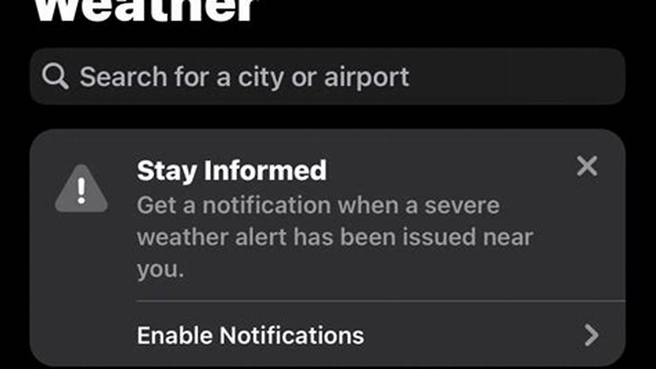 How To Set Up Weather Alerts On Iphone