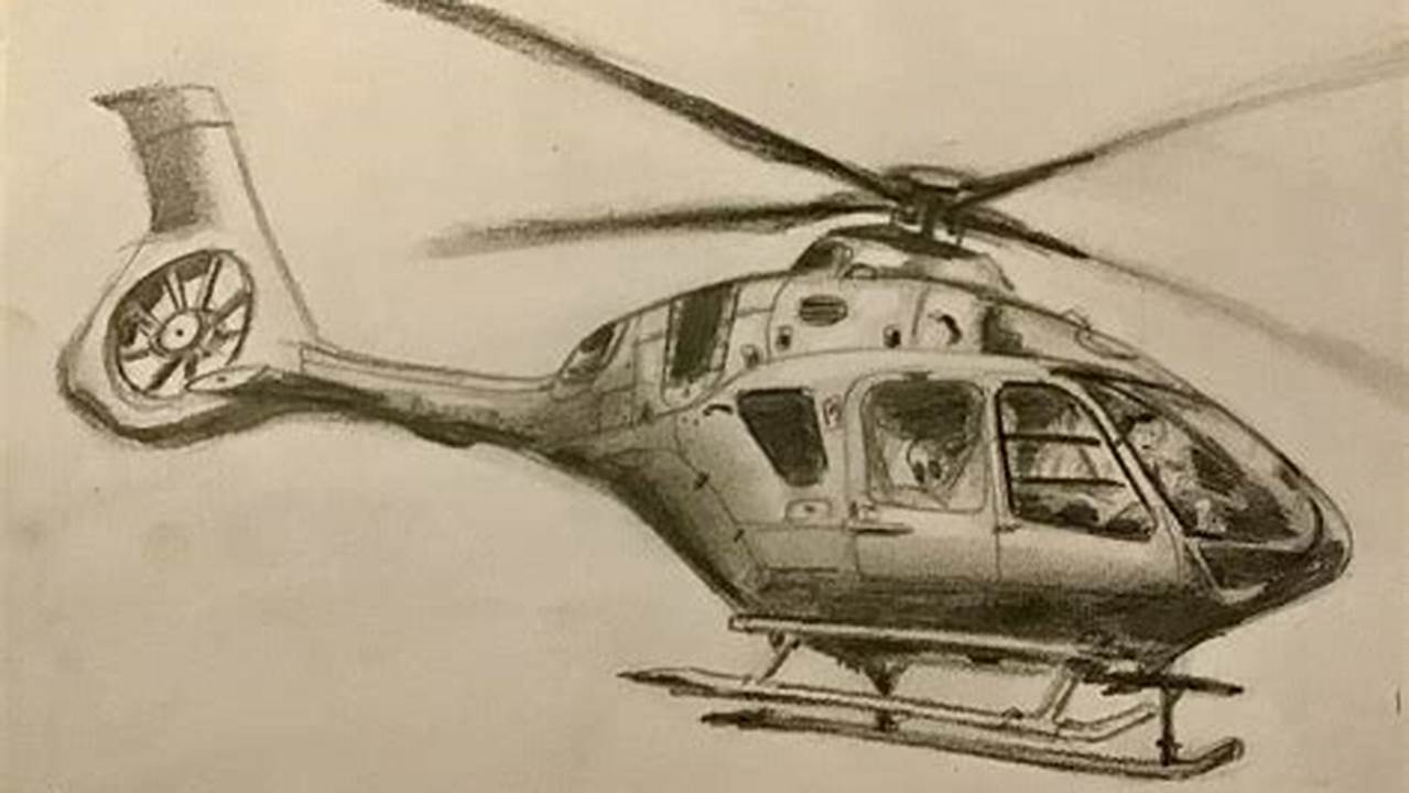How to Draw Helicopter Pencil Art