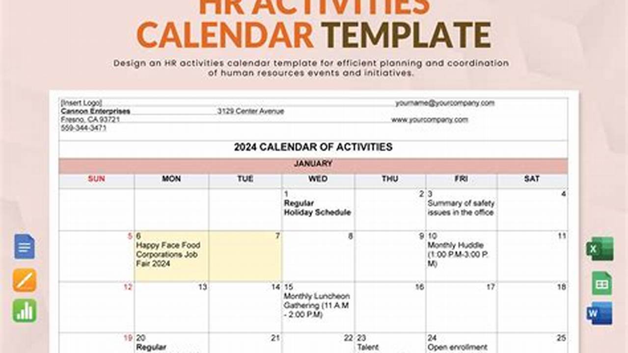 Hr Calendar Format