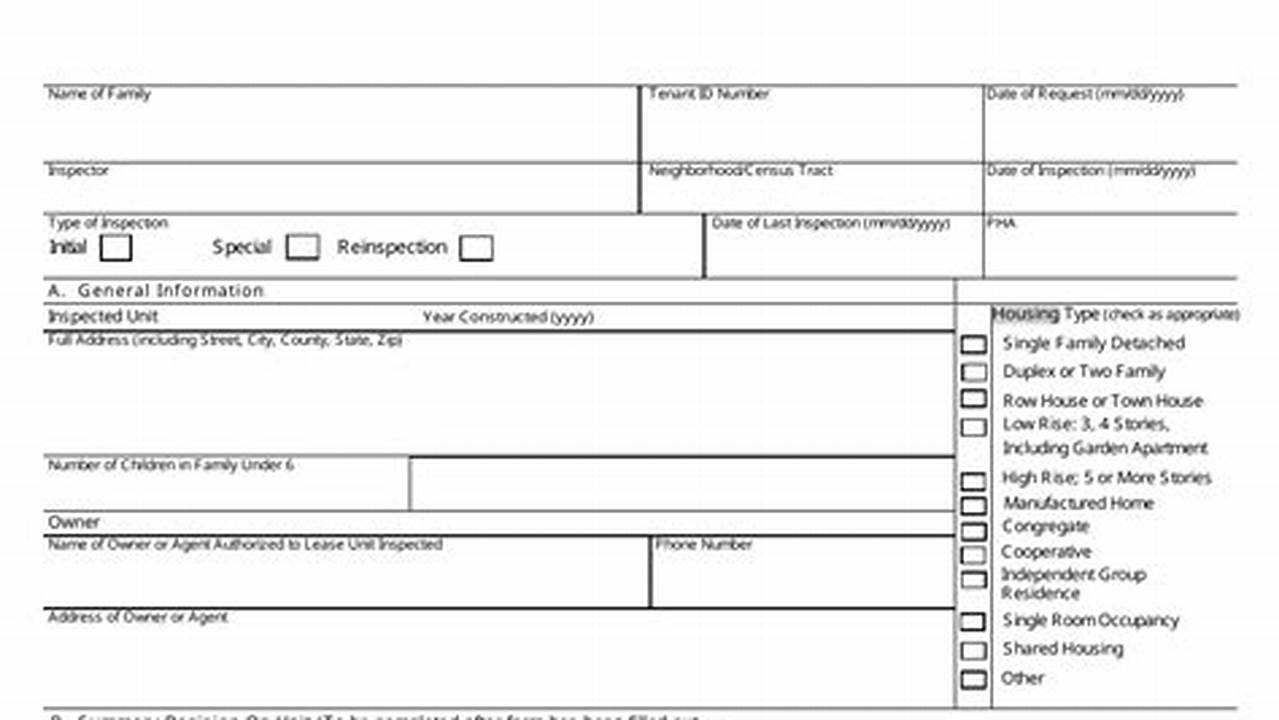 Hud Inspection Checklist 2024 Pdf