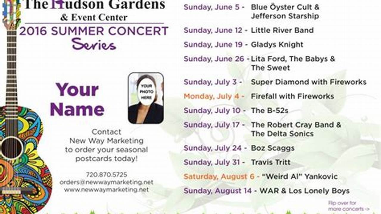 Hudson Gardens Concert Schedule 2024