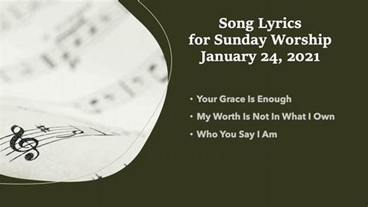 Hymns For Sunday 21st January 2024