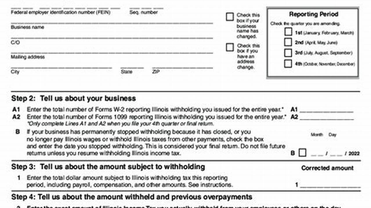 Illinois State Tax Withholding Form 2024