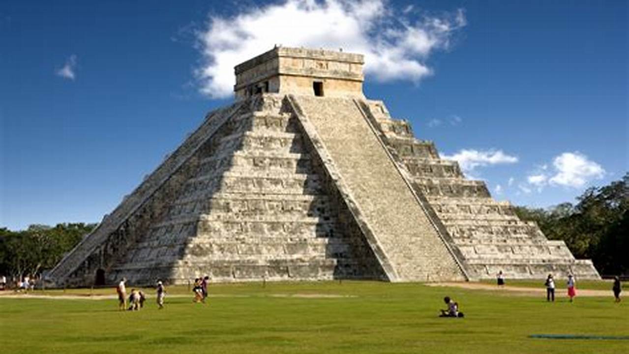 In Mexico, In The Ruins Of The Mayan City Chichén Itzá, Crowds Gather At The Ancient El Castillo Pyramid Every Spring And Fall., 2024