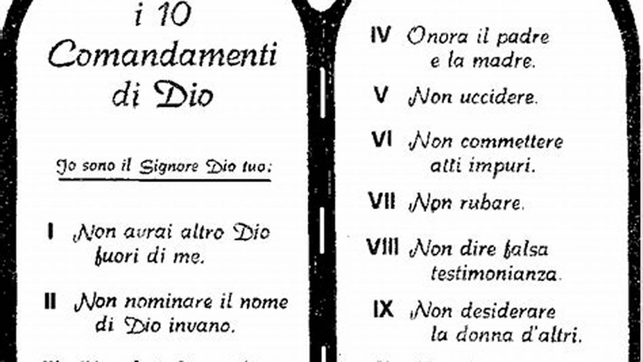 In Quale Libro Della Bibbia Sono Elencati I 10 Comandamenti
