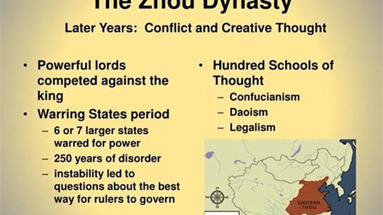 In The Later Years Of The Zhou Dynasty What Condition In China Led To New Philosophies