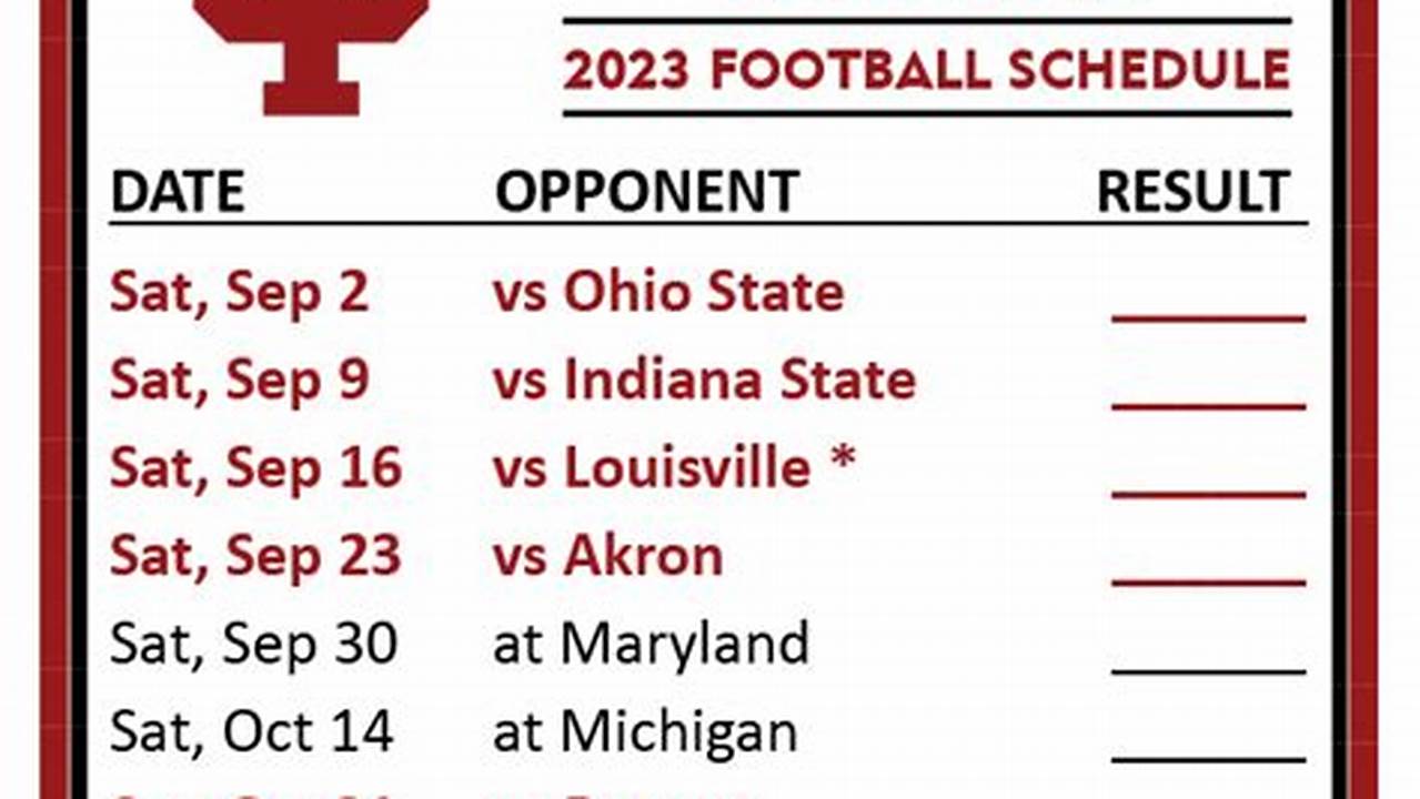 Indiana Football 2024 Schedule