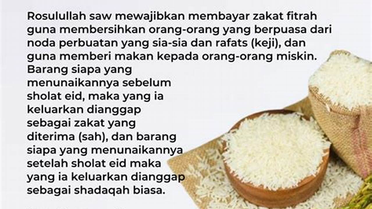 Informasi Tentang Zakat Fitrah, Ramadhan