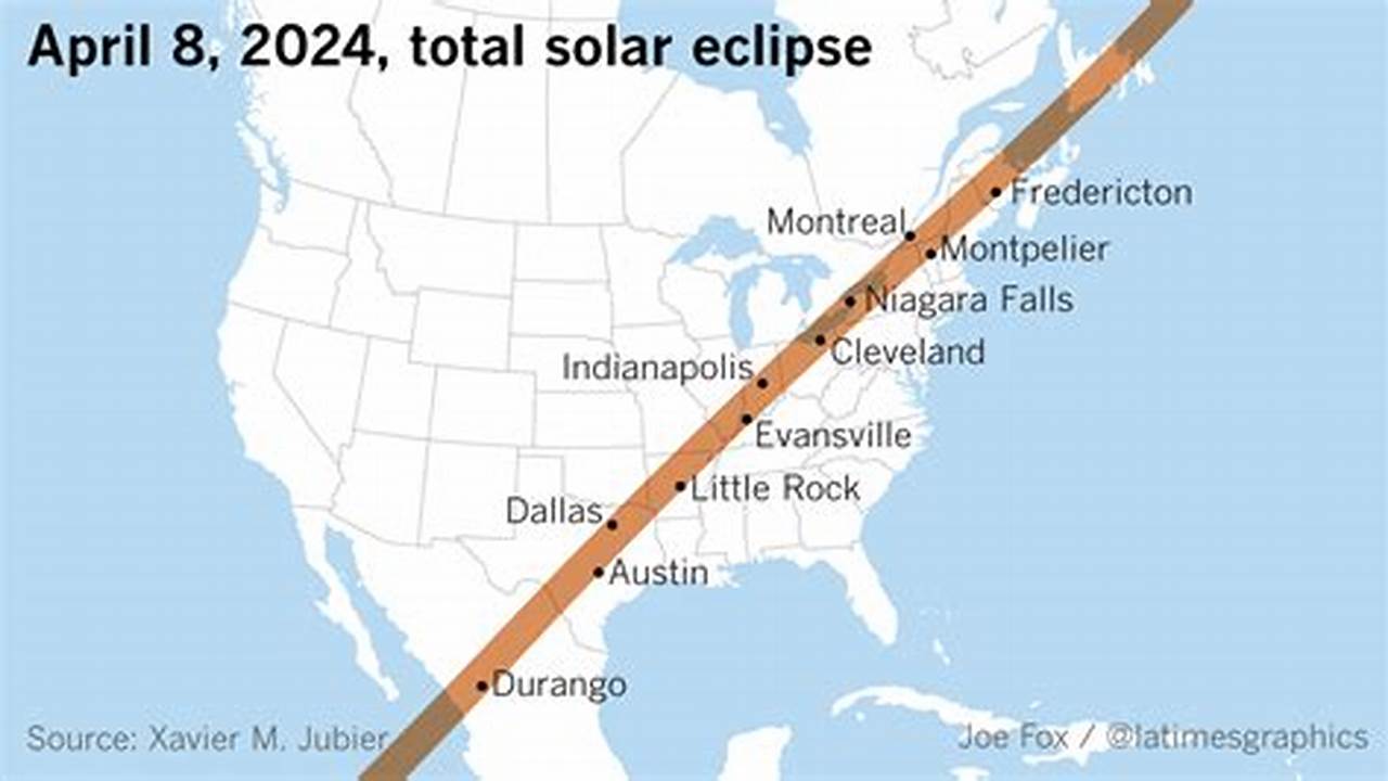 Interactive Map Showing Where The Total Solar Eclipse Of April 8, 2024 Is Visible—With Local Times And Average Cloud Cover For Any Location., 2024