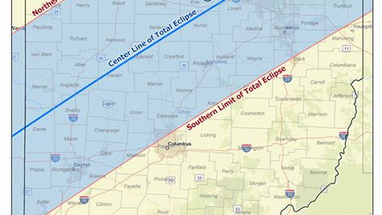 Introducing Our New Ohio State Map For The April 8Th, 2024 Total Solar Eclipse., 2024