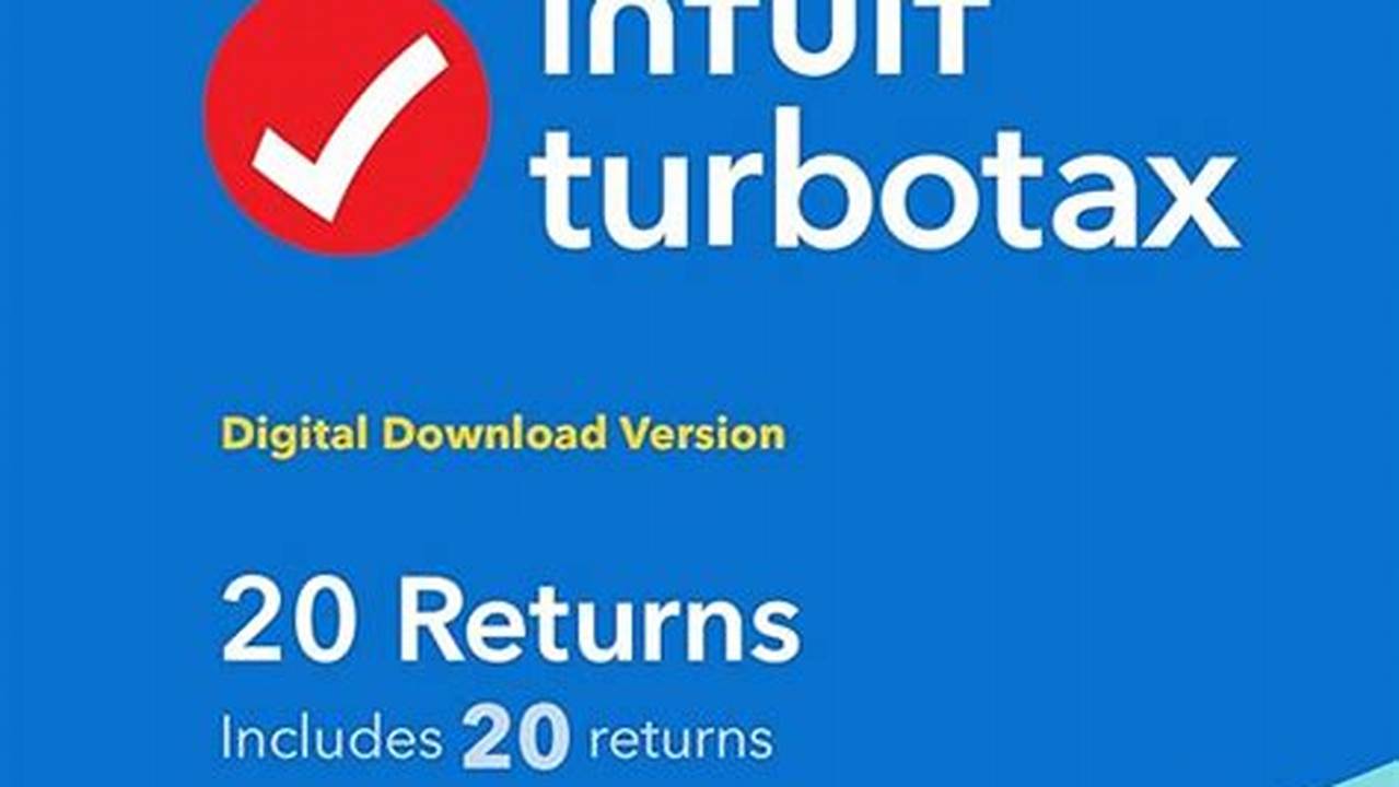 Intuit Turbotax 2023, 20 Returns, English, Digital Download Prepare And File Up To 20 Returns;, 2024