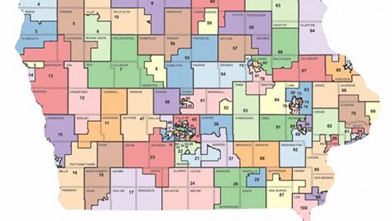 Iowa Senate District Map 2024