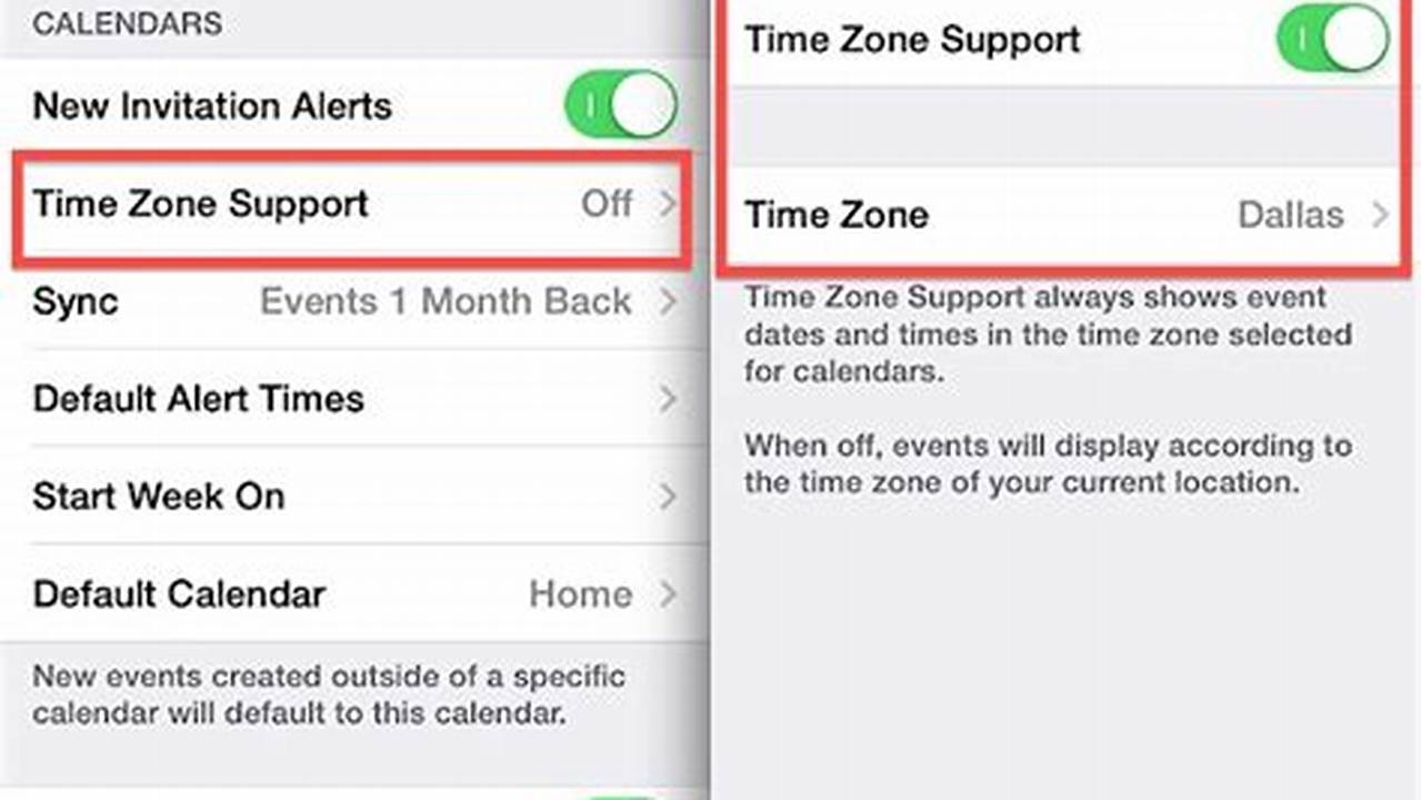 Iphone Calendar Time Zone Support