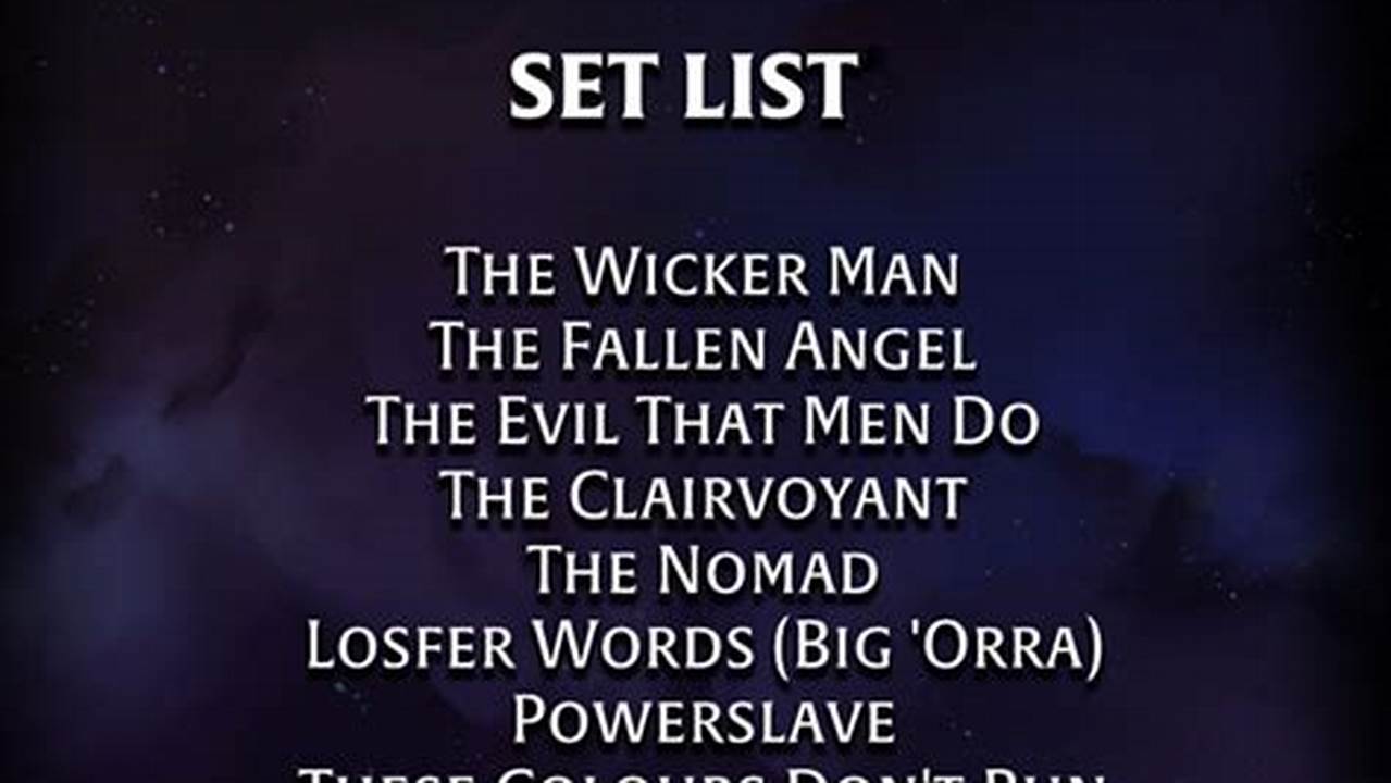 Iron Maiden Legacy Of The Beast Tour 2024 Setlist Coldplay