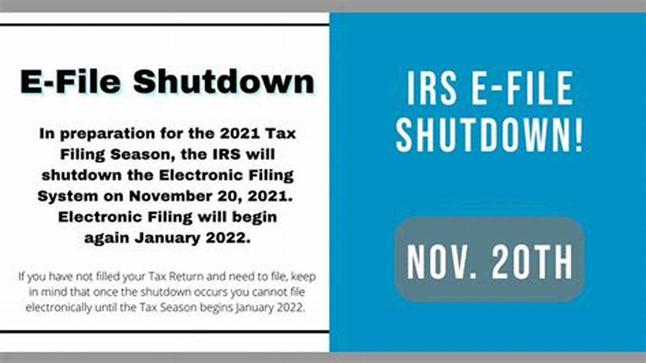 Irs System Shutdown 2024 Update
