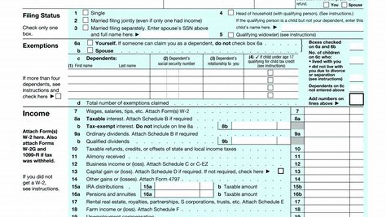 Irs Tax Forms 2024 Printable