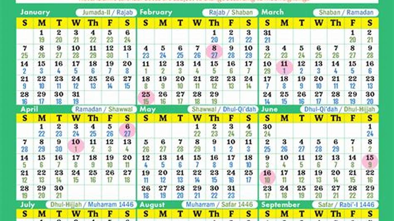 Islamic Chand Calendar 2024