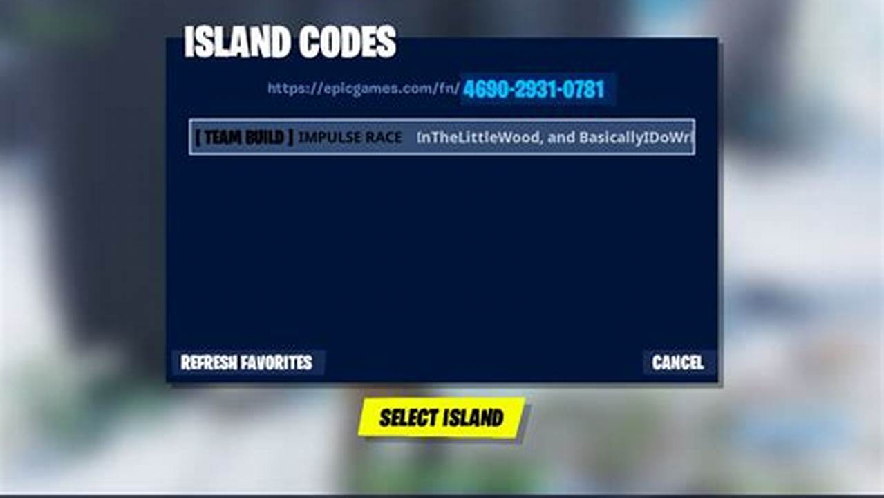 Island Code Fortnite 2024