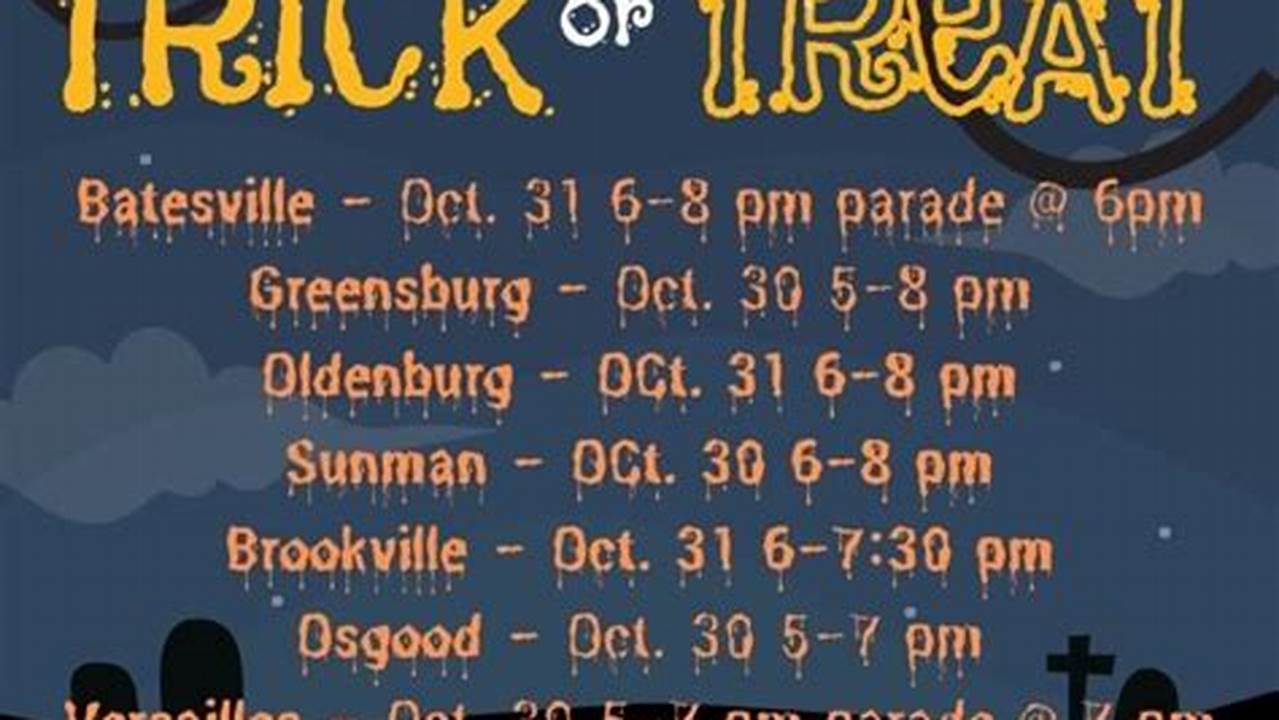 Jackson Township Trick Or Treat 2024 Schedule