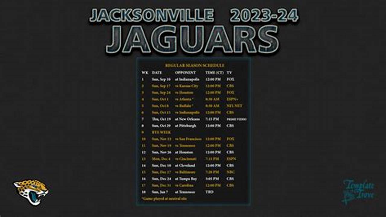 Jaguars Tv Schedule 2024