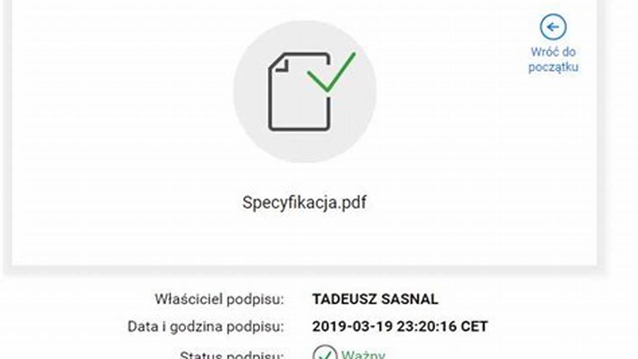 Jak Podpisać W Epuap Już Podpisany Dokument