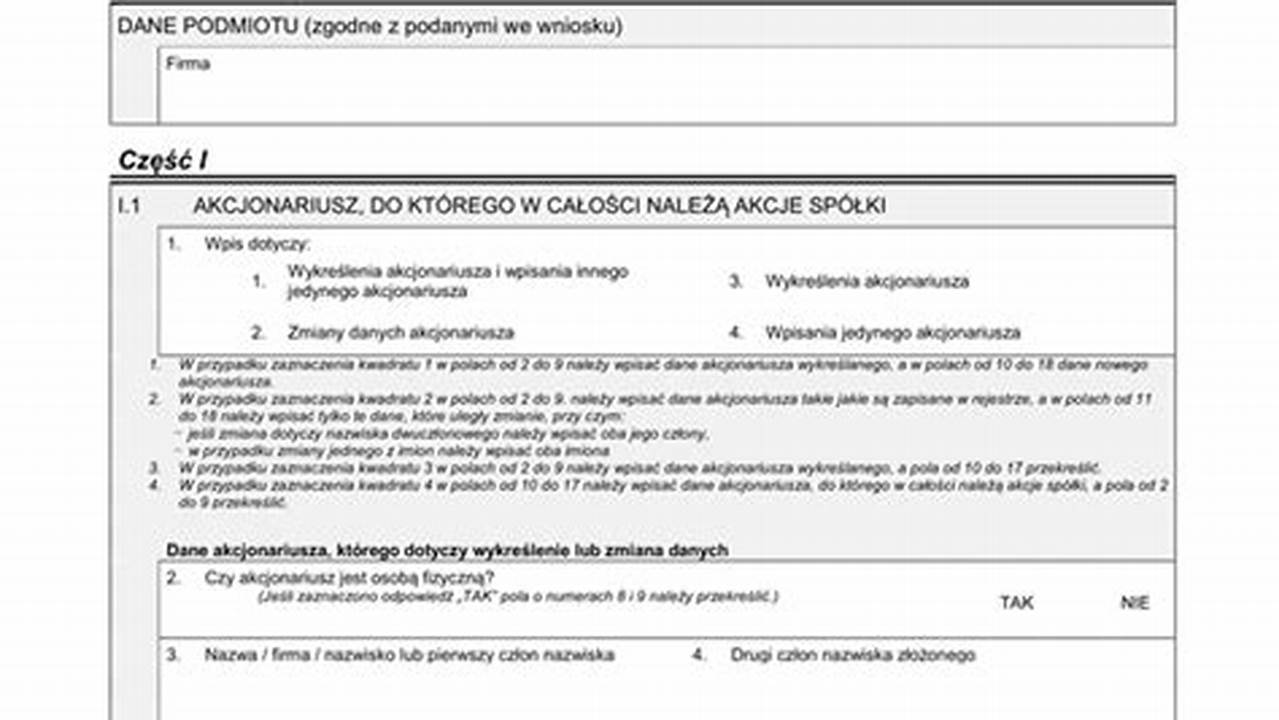 Jaki Dokument Poświadcza Wykreślenie Z Rejestru Spółki Akcyjnej