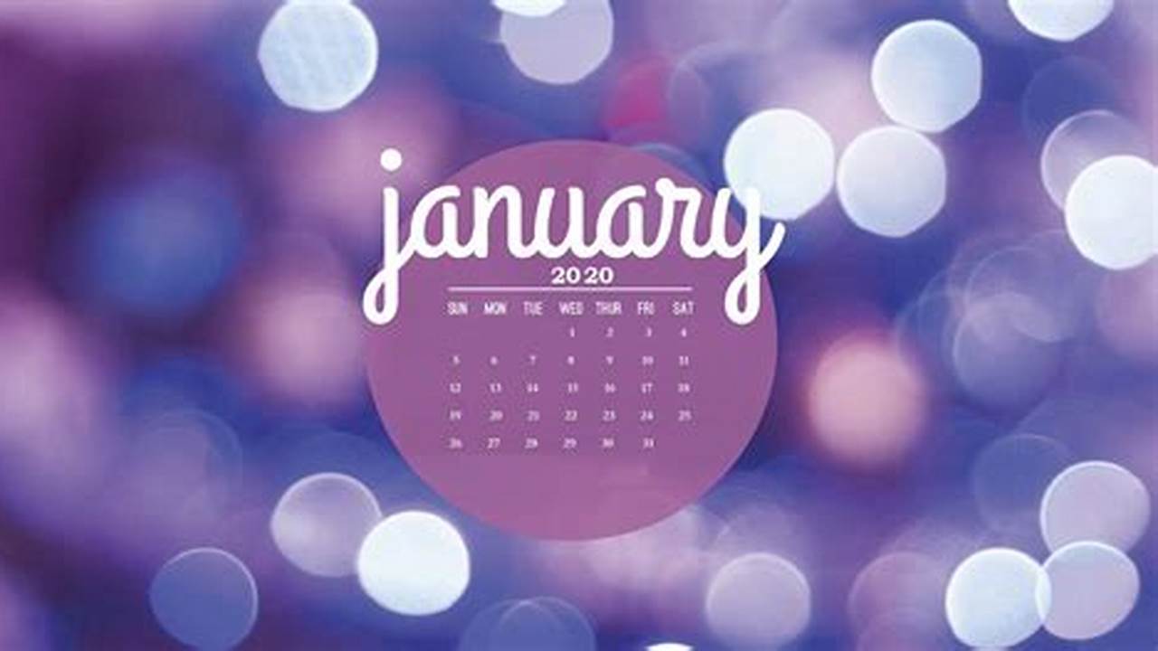 January 2024 Calendar Screensaver