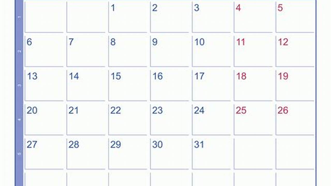 January 2025 Calendar Week Numbers