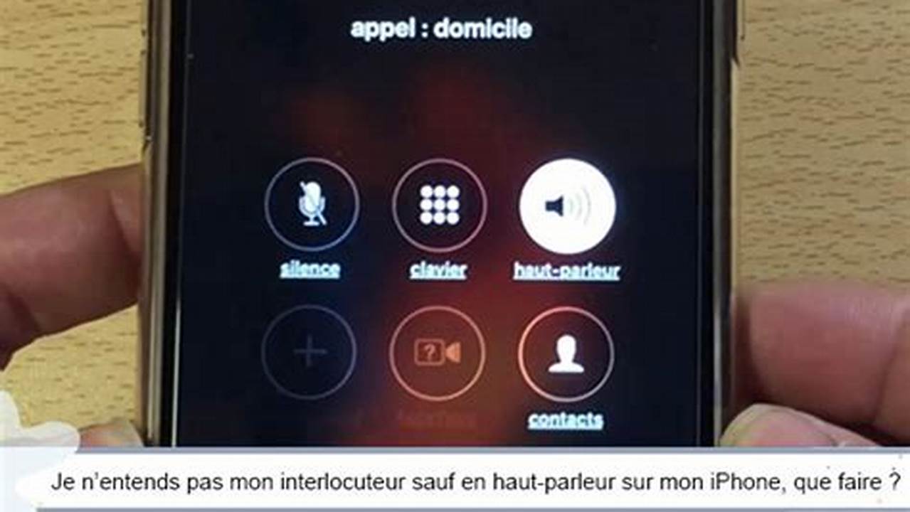 Je N'Entends Pas Mon Interlocuteur Au Téléphone