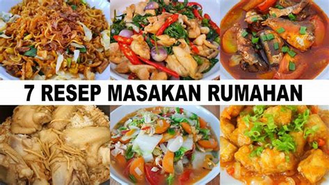 Jenis Masakan, Resep