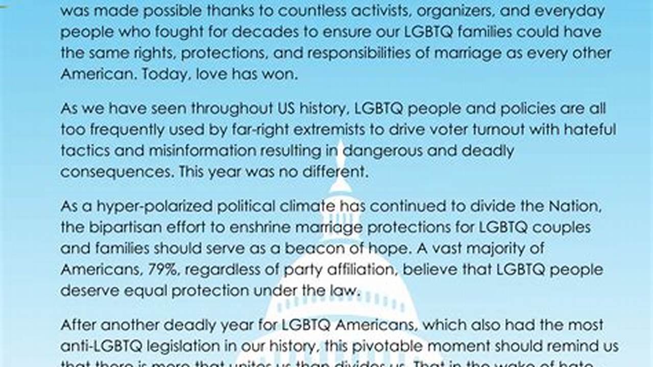 Joe Biden As President, Biden Signed Into Law The Respect For Marriage Act, A Landmark Piece., 2024