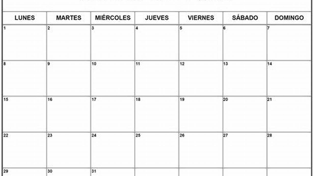 Julio Calendario 2024