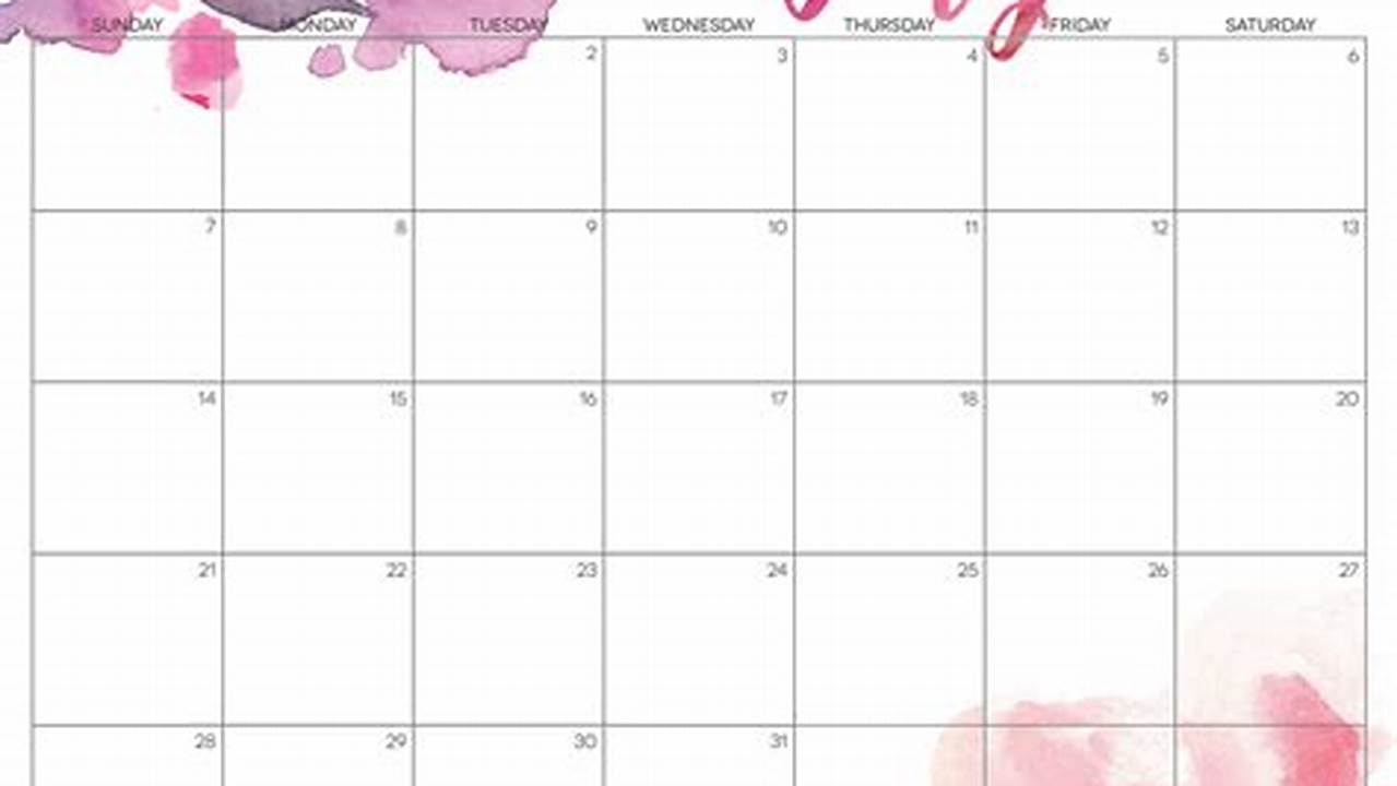 July 2024 Calendar Cute Quotes