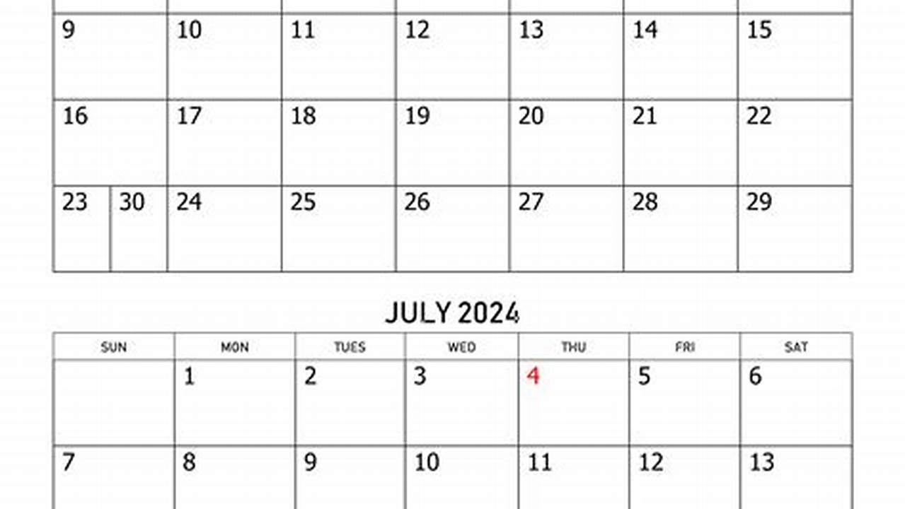 July 2024 To June 2024 Planner