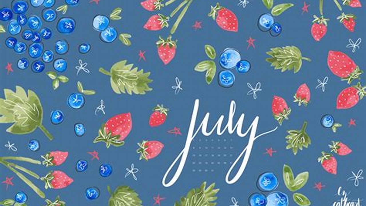 July Calendar 2024 Desktop Wallpaper