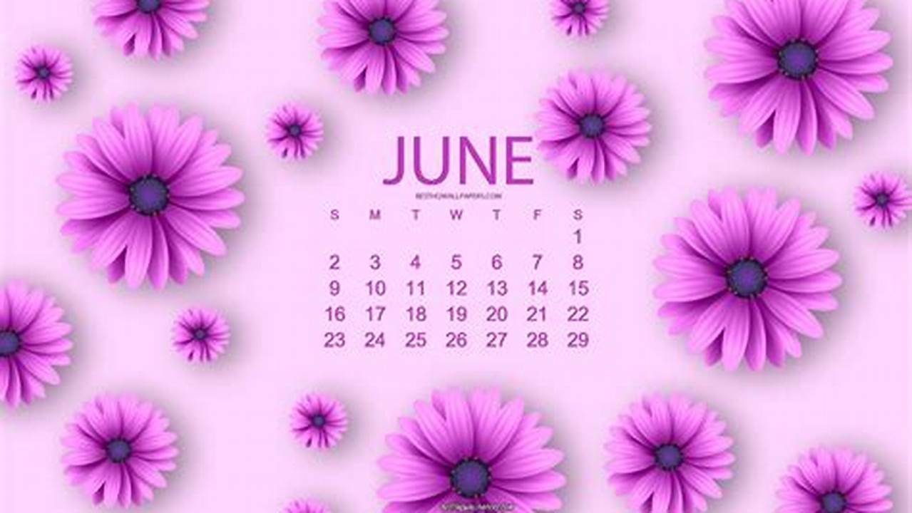June 2024 Calendar Screensaver Settings Display
