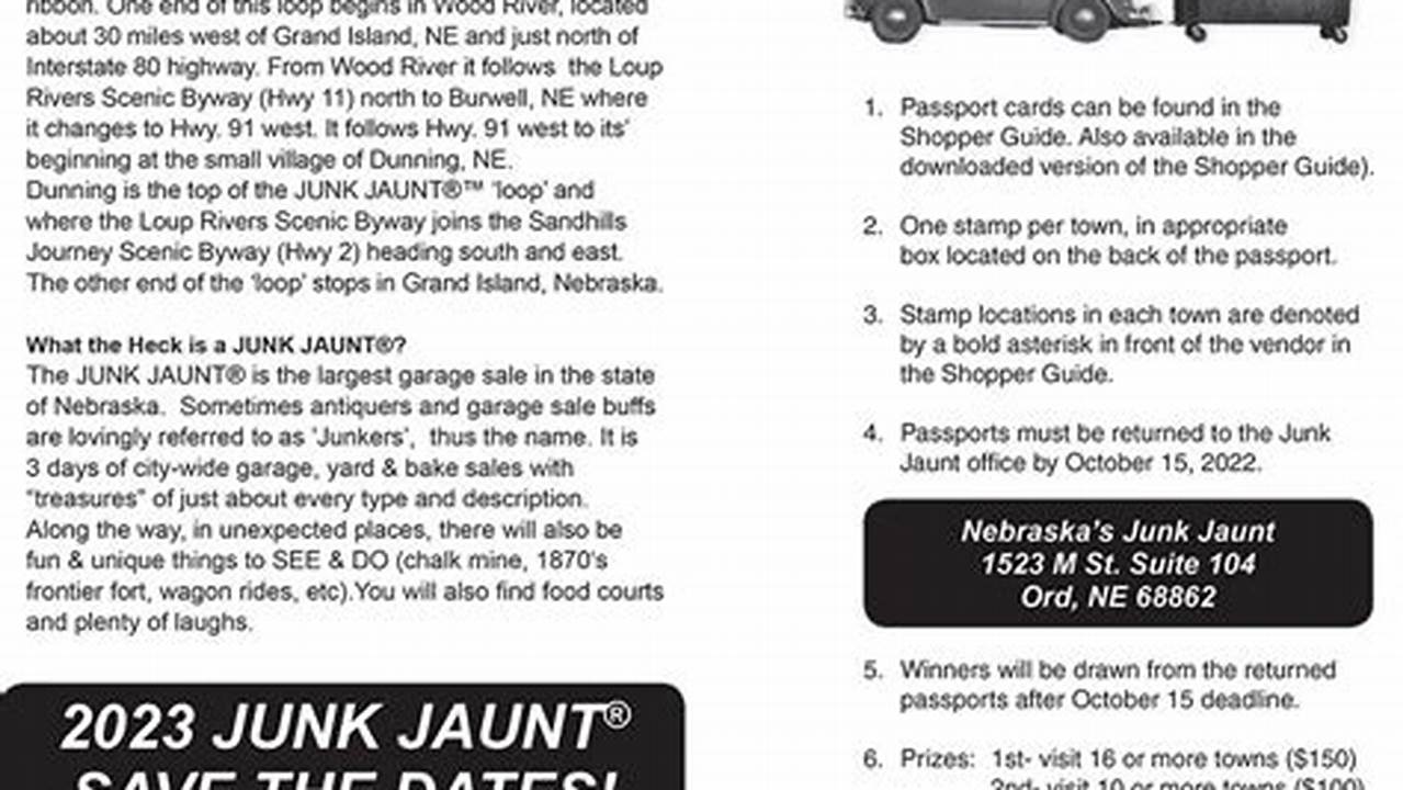 Junk Jaunt 2024 Schedule