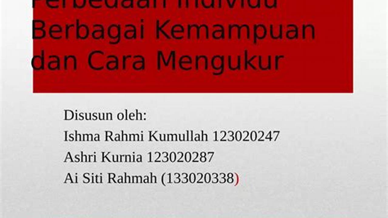 Kemampuan Mengukur Berbagai Ukuran, Manfaat