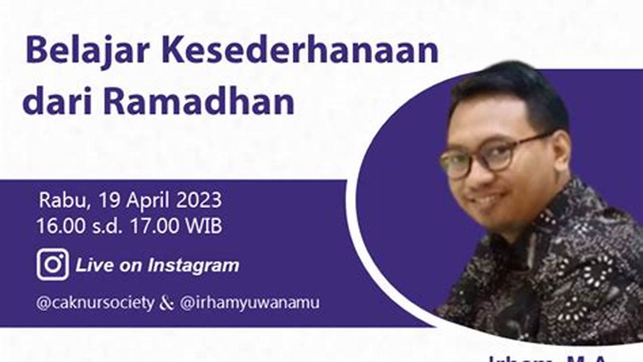 Kesederhanaan, Ramadhan