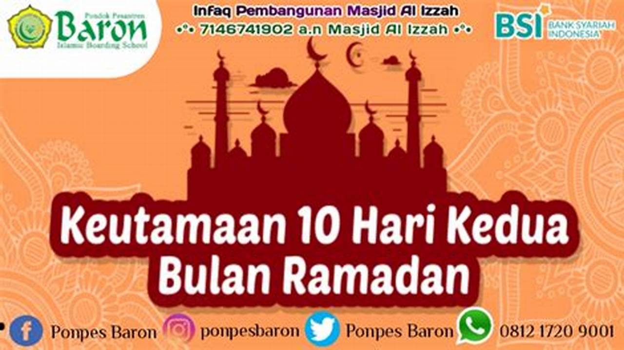 Kesempatan Untuk Beribadah, Ramadhan