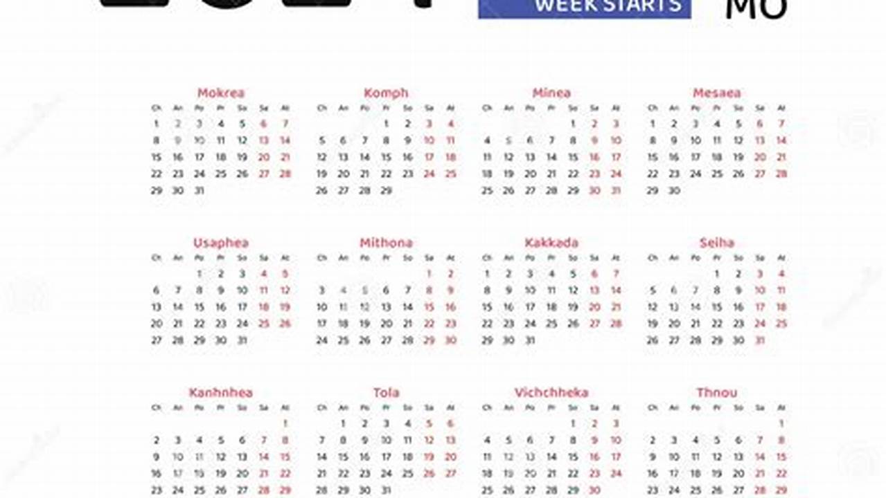 Khmer Holiday Calendar 2024