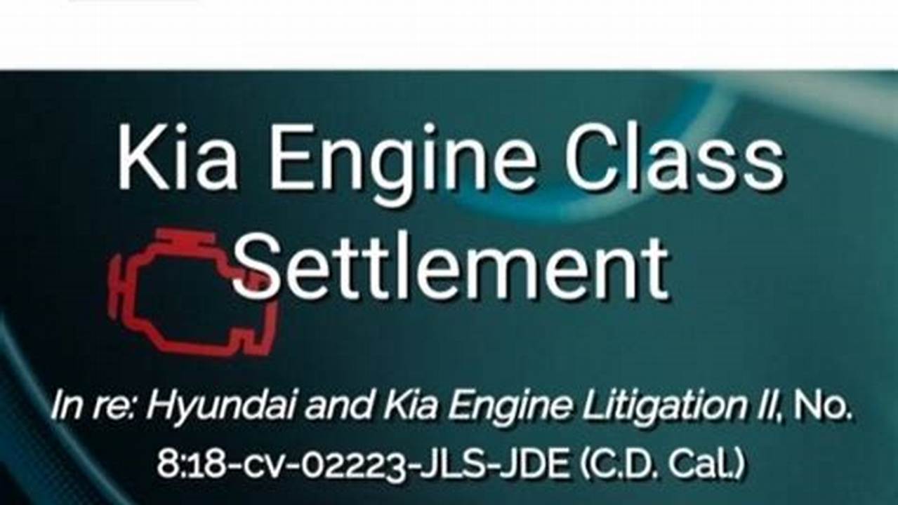 Kia Engine Class Settlement Letter 2024
