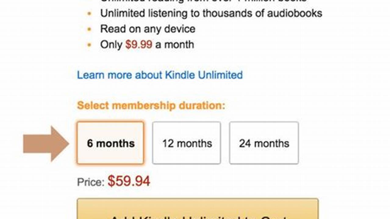 Kindle Unlimited Subscription Deal 2024