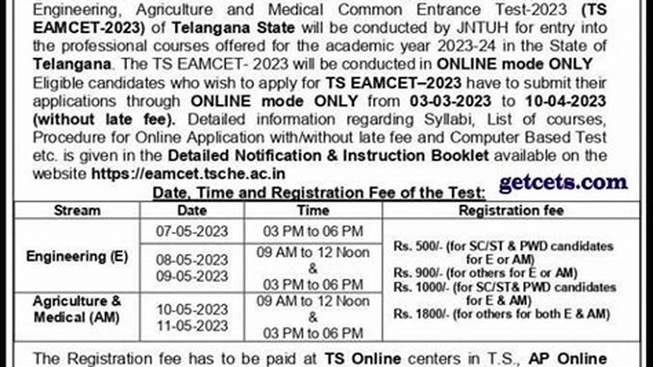 Know Ts Eapcet 2024 Admit Card Dates, Correction, Exam Centre, Documents &amp;Amp; Steps To Access Admit Card., 2024