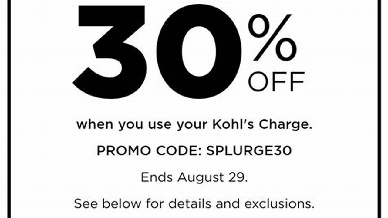 Kohls Coupon Code August 2024