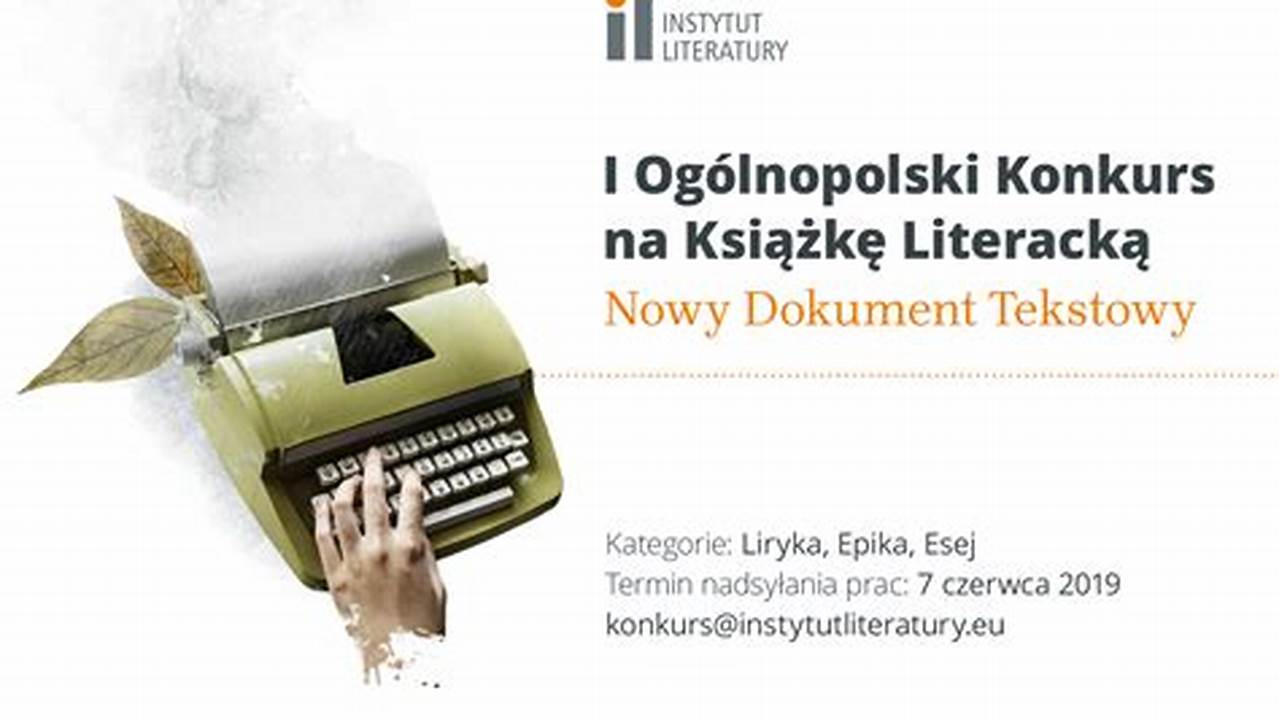 Konkurs Na Książkę Literacką Nowy Dokument Tekstowy