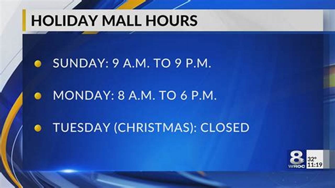 Kop Mall Holiday Hours 2024