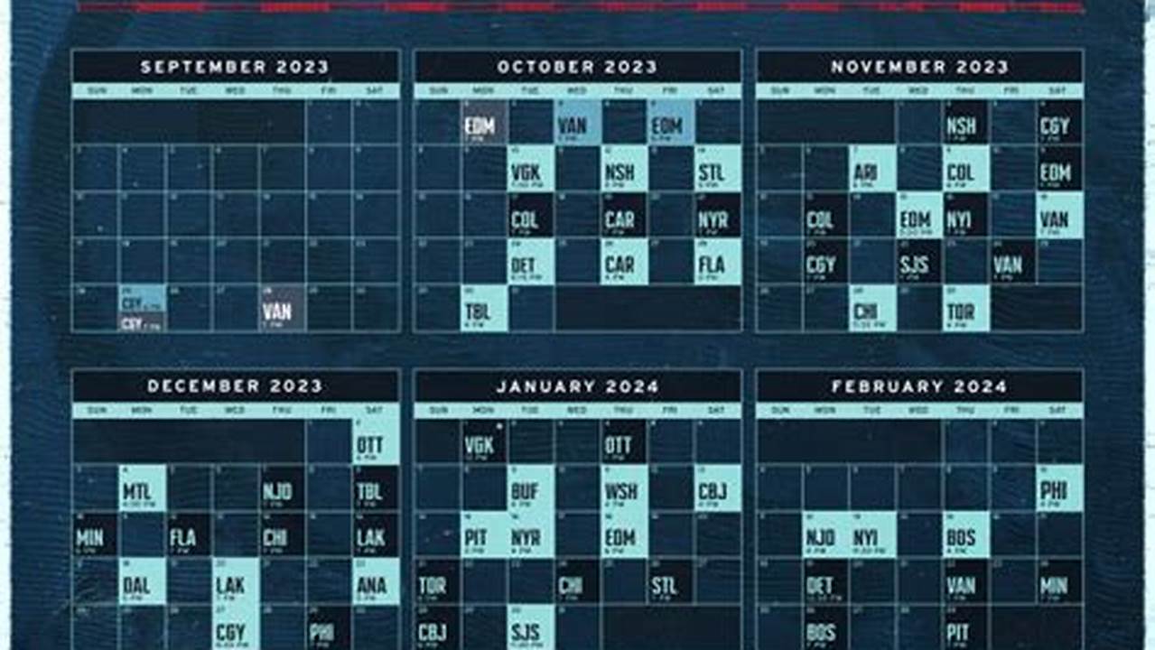 Kraken Schedule 2024-24